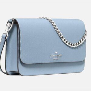 New Kate Spade Madison Medium Flap Convertible Crossbody Muted Blue